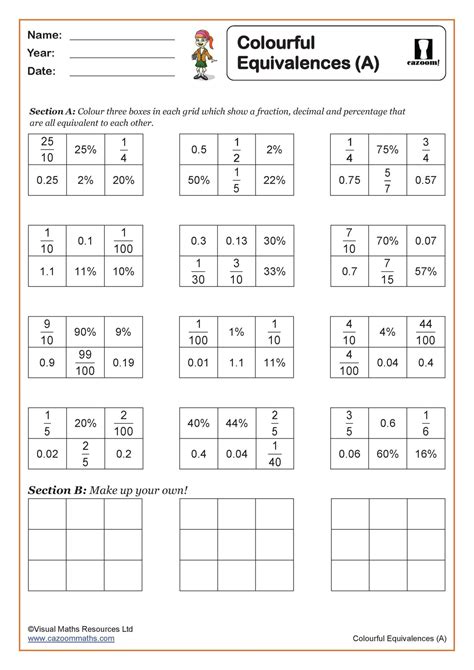 Year 5 Worksheets .
